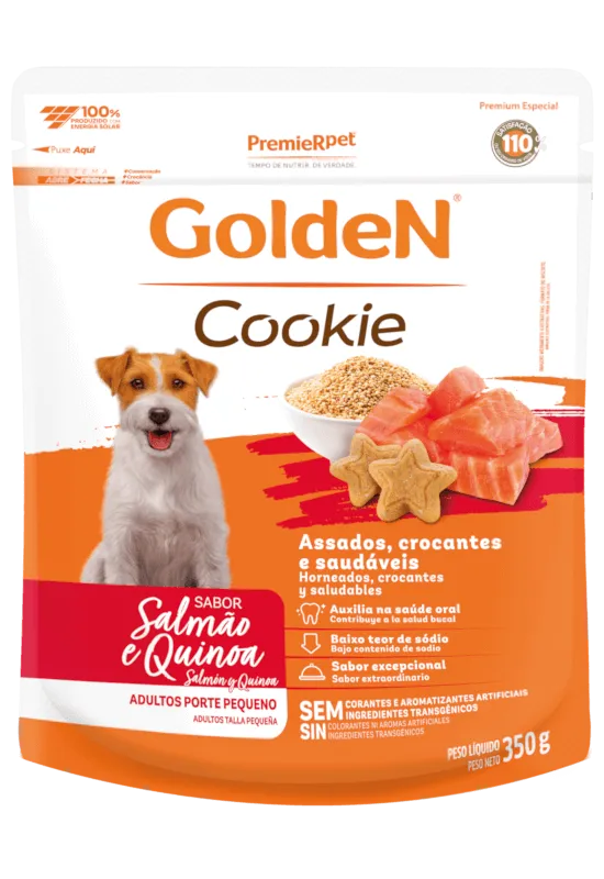 GoldeN Cookie Cães Adultos Porte Pequeno Salmão e Quinoa