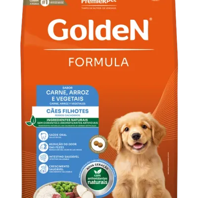 GoldeN Formula Cães Filhotes Carne & Arroz