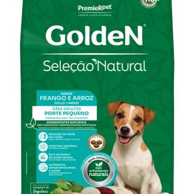 GoldeN Seleção Natural Cães Adultos Porte Pequeno Frango & Arroz