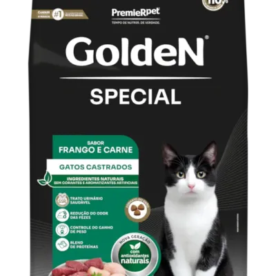 GoldeN Gatos Castrados Special Sabor Frango e Carne