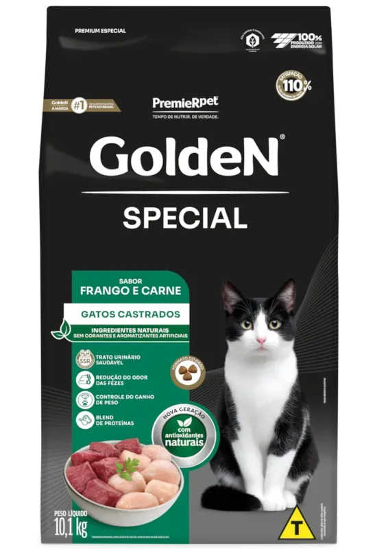 GoldeN Gatos Castrados Special Sabor Frango e Carne