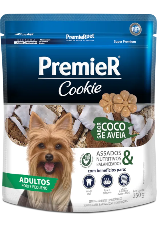 PremieR Cookie Cães Adultos Porte Pequeno Coco e Aveia