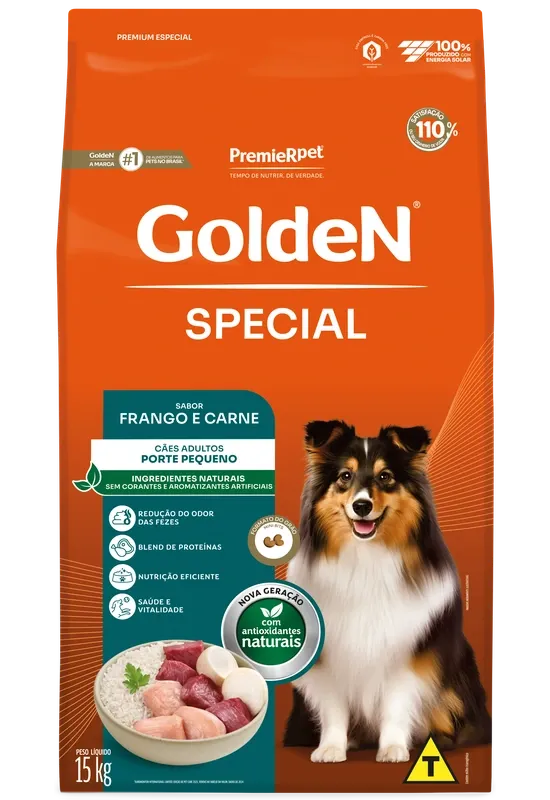 GoldeN Special Cães Adultos Porte Pequeno Frango e Carne