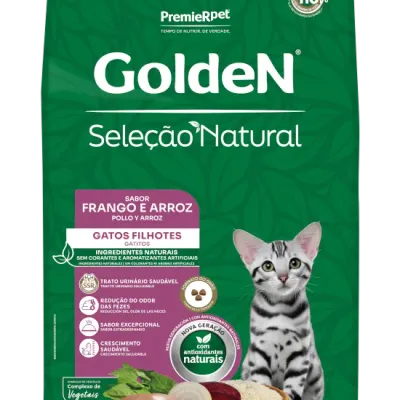 GoldeN Seleção Natural Gatos Filhotes Frango & Arroz