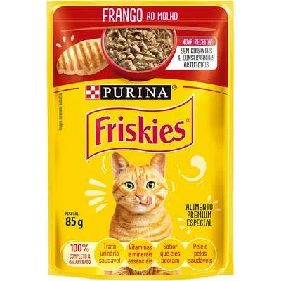 Ração Nestlé Purina Friskies Sachê Frango ao Molho para Gatos