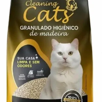 Granulado Higiênico de Madeira Cleaning Cats