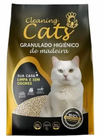 Granulado Higiênico de Madeira Cleaning Cats
