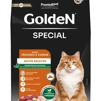 GoldeN Special Gatos Adultos Sabor Frango e Carne