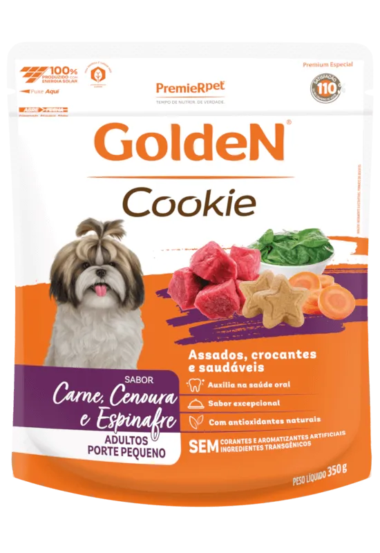 GoldeN Cookie Cães Adultos Carne, Cenoura e Espinafre