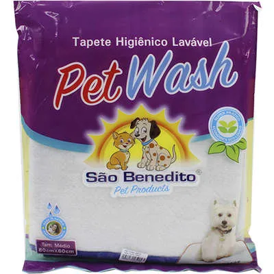 Tapete Higiênico Pet Wash São Benedito Pet Lavável M
