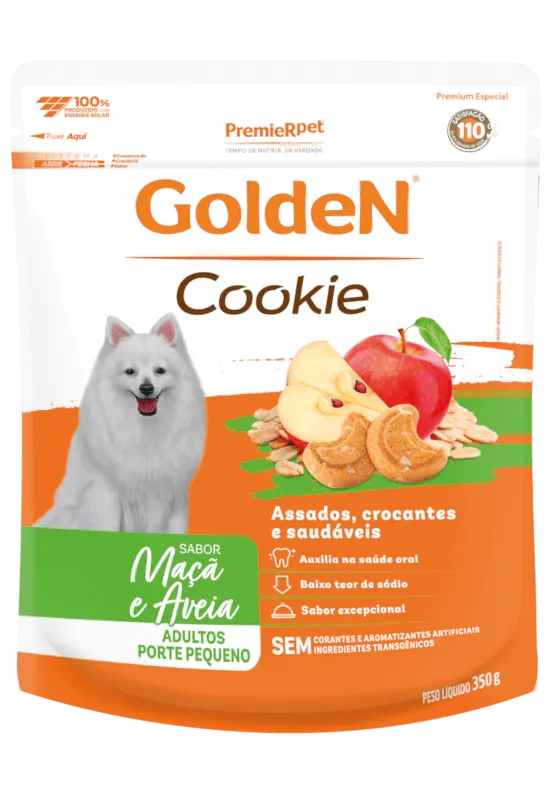 GoldeN Cookie Cães Adultos Porte Pequeno Maçã & Aveia