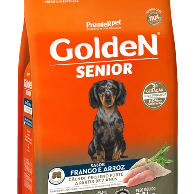 GoldeN Formula Cães Seniores Porte Pequeno Frango e Arroz Mini Bits