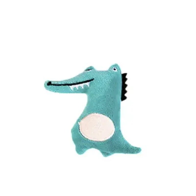 Brinquedo Pelúcia Mini Zoo Crocodilo com Catnip Tex Pets Verde