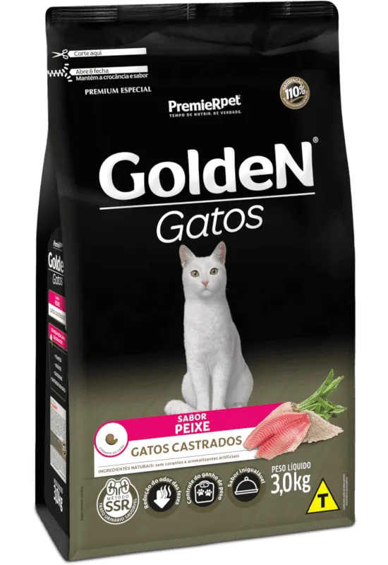GoldeN Gatos Castrados Sabor Peixe