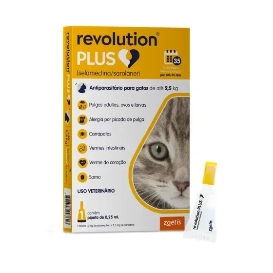 Antipulgas Revolution Plus para Gatos até 2,5