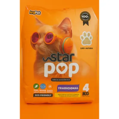 Pacote Areia Sanitaria Antiodor Star Pop